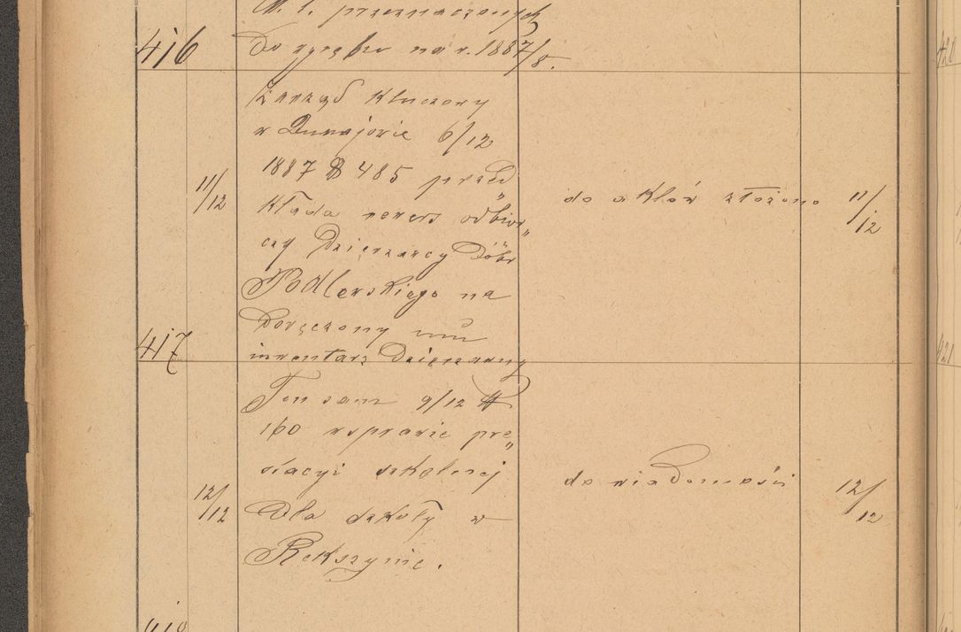 Zdjęcie nr 114 dla obiektu archiwalnego: Protokół czynności na rok 1887. Zarząd główny dóbr stoł. Arcybiskupstwa Lwowskiego o.ł.