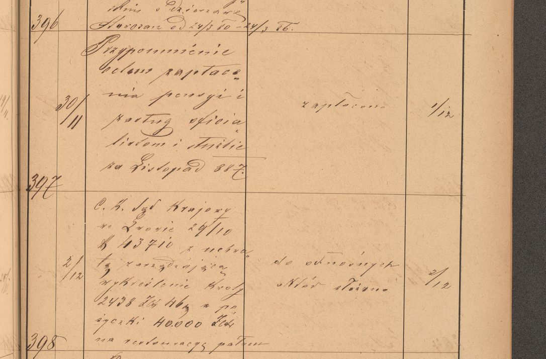 Zdjęcie nr 109 dla obiektu archiwalnego: Protokół czynności na rok 1887. Zarząd główny dóbr stoł. Arcybiskupstwa Lwowskiego o.ł.