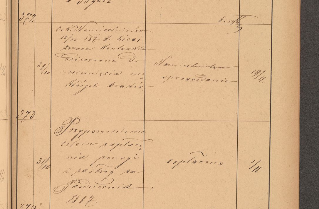 Zdjęcie nr 103 dla obiektu archiwalnego: Protokół czynności na rok 1887. Zarząd główny dóbr stoł. Arcybiskupstwa Lwowskiego o.ł.