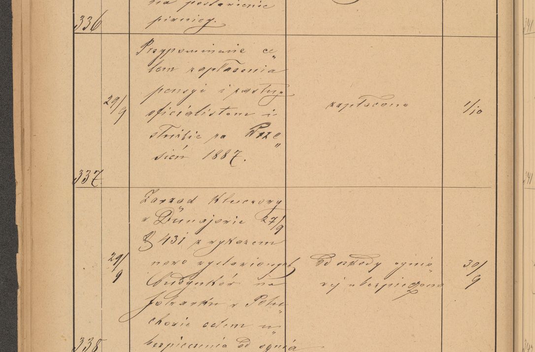 Zdjęcie nr 94 dla obiektu archiwalnego: Protokół czynności na rok 1887. Zarząd główny dóbr stoł. Arcybiskupstwa Lwowskiego o.ł.