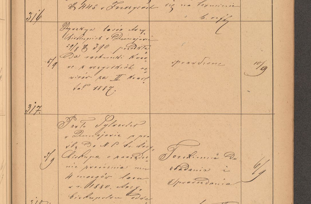Zdjęcie nr 89 dla obiektu archiwalnego: Protokół czynności na rok 1887. Zarząd główny dóbr stoł. Arcybiskupstwa Lwowskiego o.ł.