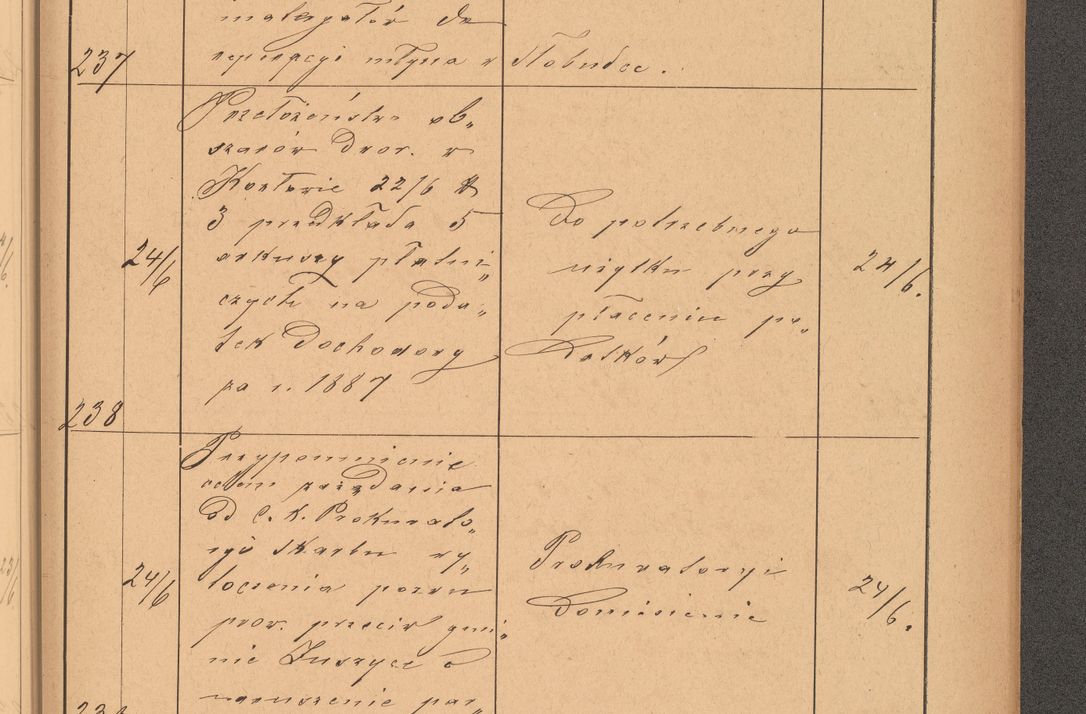 Zdjęcie nr 67 dla obiektu archiwalnego: Protokół czynności na rok 1887. Zarząd główny dóbr stoł. Arcybiskupstwa Lwowskiego o.ł.