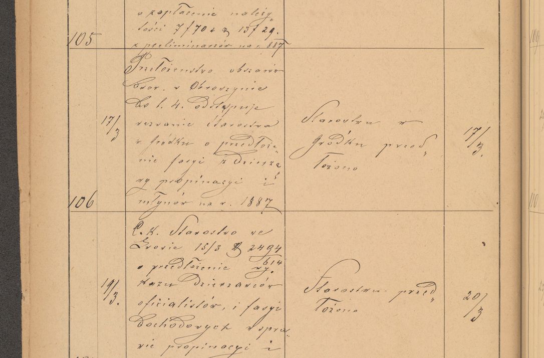 Zdjęcie nr 34 dla obiektu archiwalnego: Protokół czynności na rok 1887. Zarząd główny dóbr stoł. Arcybiskupstwa Lwowskiego o.ł.