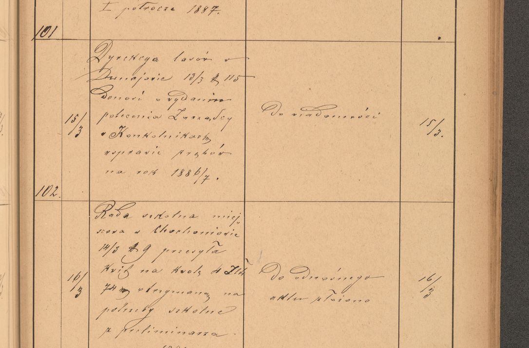 Zdjęcie nr 33 dla obiektu archiwalnego: Protokół czynności na rok 1887. Zarząd główny dóbr stoł. Arcybiskupstwa Lwowskiego o.ł.