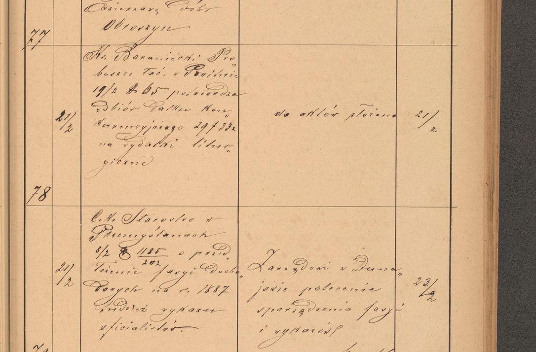 Zdjęcie nr 27 dla obiektu archiwalnego: Protokół czynności na rok 1887. Zarząd główny dóbr stoł. Arcybiskupstwa Lwowskiego o.ł.