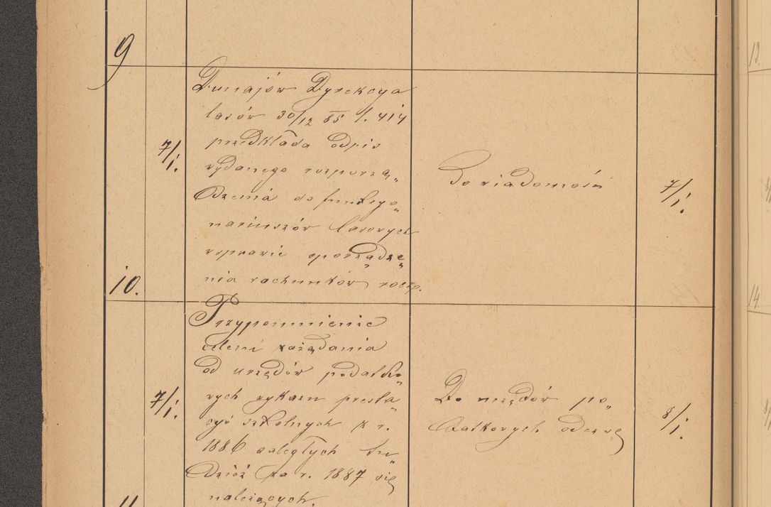 Zdjęcie nr 10 dla obiektu archiwalnego: Protokół czynności na rok 1887. Zarząd główny dóbr stoł. Arcybiskupstwa Lwowskiego o.ł.