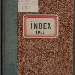 Zdjęcie nr 1 dla obiektu archiwalnego: Indeks 1908.