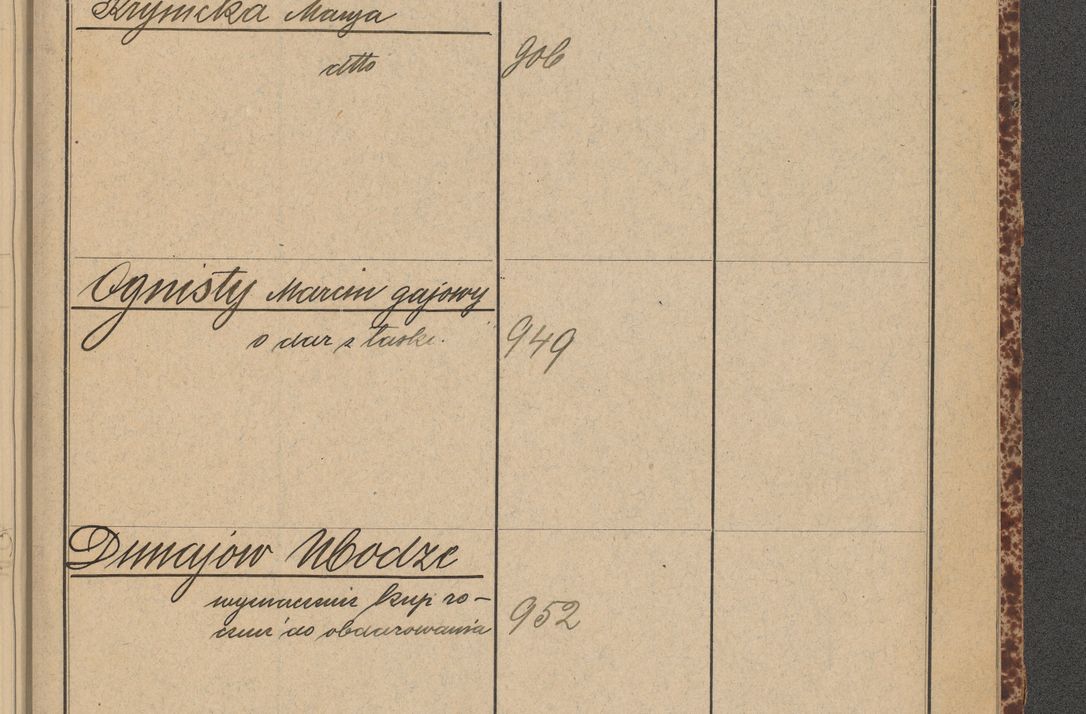 Zdjęcie nr 133 dla obiektu archiwalnego: Indeks 1908.