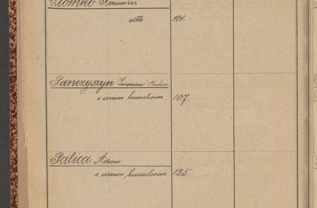 Zdjęcie nr 128 dla obiektu archiwalnego: Indeks 1908.