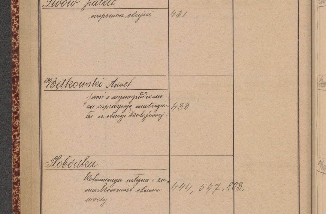 Zdjęcie nr 16 dla obiektu archiwalnego: Indeks 1908.