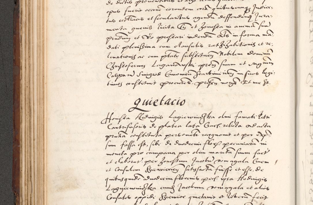 Zdjęcie nr 202 dla obiektu archiwalnego: Acta actorum causarum, sententiarum tam diffinitivarum quam interlocutoriam, obligationum, constitutionum, contractuum etc. coram reverendo patre domino Petro Porembski preposito Oswieczimensi, canonico et officiali Cracoviensi de anno Domini millesimo DºLº quarto, indictione duodecima, pontificatus sanctissimi in Christo patris et domini nostri domini Julii divina providencia papae eius nominis tercii, anno quarto, a die et mense infrasciptis continuantur
