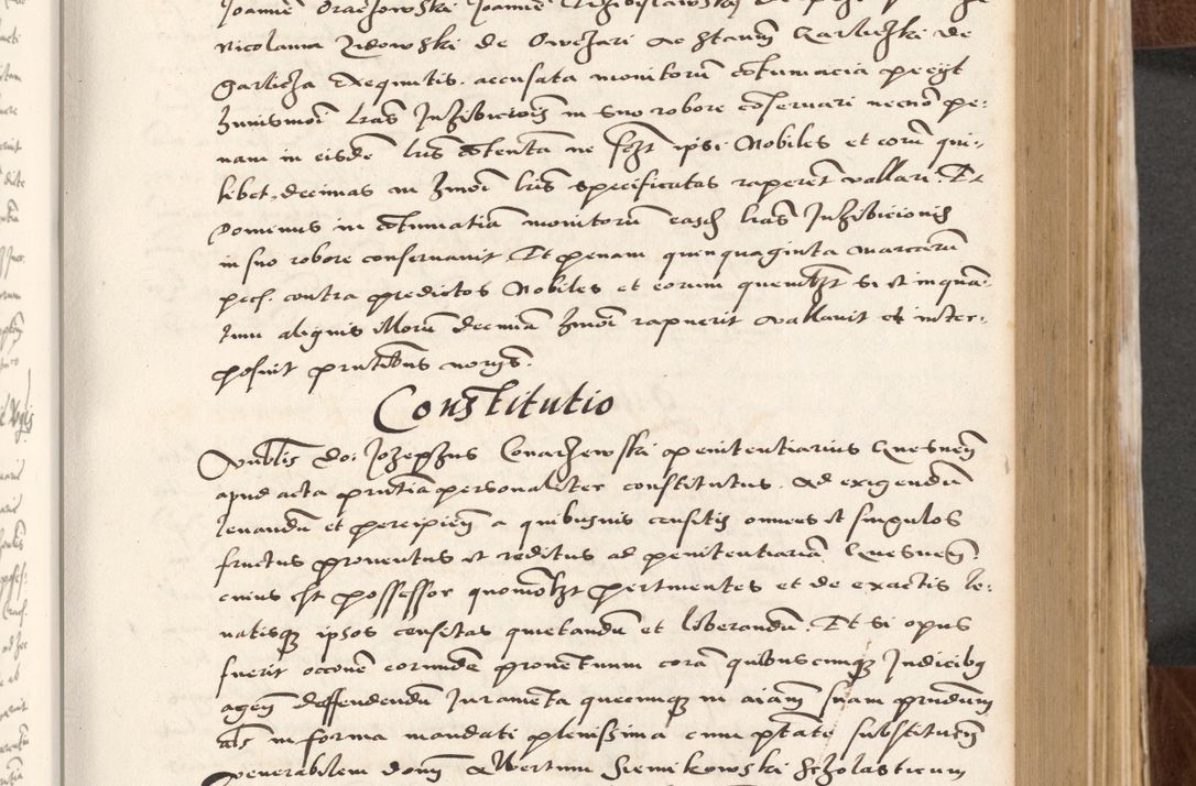 Zdjęcie nr 201 dla obiektu archiwalnego: Acta actorum causarum, sententiarum tam diffinitivarum quam interlocutoriam, obligationum, constitutionum, contractuum etc. coram reverendo patre domino Petro Porembski preposito Oswieczimensi, canonico et officiali Cracoviensi de anno Domini millesimo DºLº quarto, indictione duodecima, pontificatus sanctissimi in Christo patris et domini nostri domini Julii divina providencia papae eius nominis tercii, anno quarto, a die et mense infrasciptis continuantur