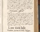 Zdjęcie nr 199 dla obiektu archiwalnego: Acta actorum causarum, sententiarum tam diffinitivarum quam interlocutoriam, obligationum, constitutionum, contractuum etc. coram reverendo patre domino Petro Porembski preposito Oswieczimensi, canonico et officiali Cracoviensi de anno Domini millesimo DºLº quarto, indictione duodecima, pontificatus sanctissimi in Christo patris et domini nostri domini Julii divina providencia papae eius nominis tercii, anno quarto, a die et mense infrasciptis continuantur