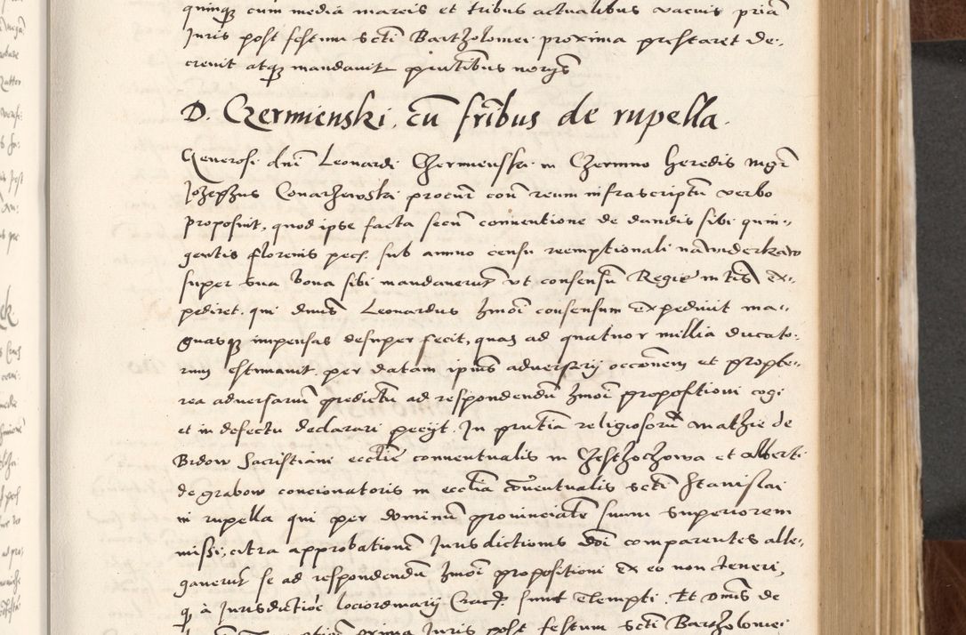 Zdjęcie nr 191 dla obiektu archiwalnego: Acta actorum causarum, sententiarum tam diffinitivarum quam interlocutoriam, obligationum, constitutionum, contractuum etc. coram reverendo patre domino Petro Porembski preposito Oswieczimensi, canonico et officiali Cracoviensi de anno Domini millesimo DºLº quarto, indictione duodecima, pontificatus sanctissimi in Christo patris et domini nostri domini Julii divina providencia papae eius nominis tercii, anno quarto, a die et mense infrasciptis continuantur