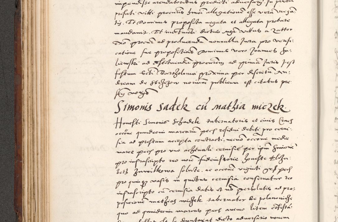 Zdjęcie nr 190 dla obiektu archiwalnego: Acta actorum causarum, sententiarum tam diffinitivarum quam interlocutoriam, obligationum, constitutionum, contractuum etc. coram reverendo patre domino Petro Porembski preposito Oswieczimensi, canonico et officiali Cracoviensi de anno Domini millesimo DºLº quarto, indictione duodecima, pontificatus sanctissimi in Christo patris et domini nostri domini Julii divina providencia papae eius nominis tercii, anno quarto, a die et mense infrasciptis continuantur