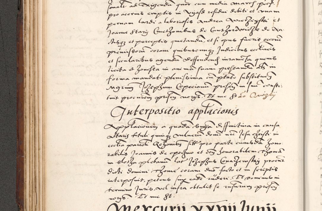 Zdjęcie nr 174 dla obiektu archiwalnego: Acta actorum causarum, sententiarum tam diffinitivarum quam interlocutoriam, obligationum, constitutionum, contractuum etc. coram reverendo patre domino Petro Porembski preposito Oswieczimensi, canonico et officiali Cracoviensi de anno Domini millesimo DºLº quarto, indictione duodecima, pontificatus sanctissimi in Christo patris et domini nostri domini Julii divina providencia papae eius nominis tercii, anno quarto, a die et mense infrasciptis continuantur