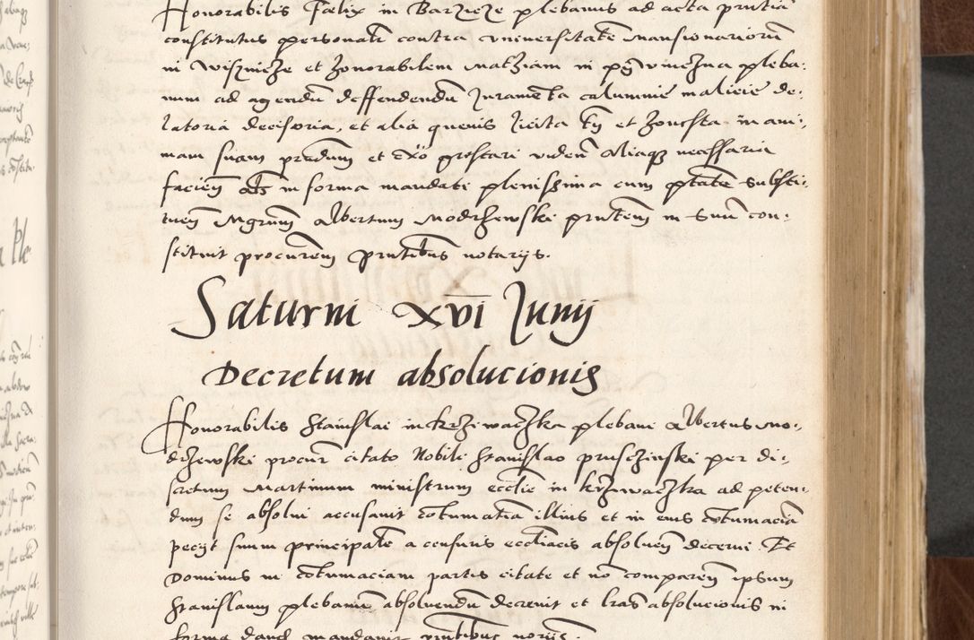 Zdjęcie nr 157 dla obiektu archiwalnego: Acta actorum causarum, sententiarum tam diffinitivarum quam interlocutoriam, obligationum, constitutionum, contractuum etc. coram reverendo patre domino Petro Porembski preposito Oswieczimensi, canonico et officiali Cracoviensi de anno Domini millesimo DºLº quarto, indictione duodecima, pontificatus sanctissimi in Christo patris et domini nostri domini Julii divina providencia papae eius nominis tercii, anno quarto, a die et mense infrasciptis continuantur