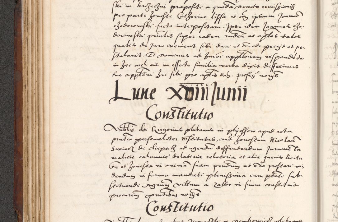 Zdjęcie nr 158 dla obiektu archiwalnego: Acta actorum causarum, sententiarum tam diffinitivarum quam interlocutoriam, obligationum, constitutionum, contractuum etc. coram reverendo patre domino Petro Porembski preposito Oswieczimensi, canonico et officiali Cracoviensi de anno Domini millesimo DºLº quarto, indictione duodecima, pontificatus sanctissimi in Christo patris et domini nostri domini Julii divina providencia papae eius nominis tercii, anno quarto, a die et mense infrasciptis continuantur
