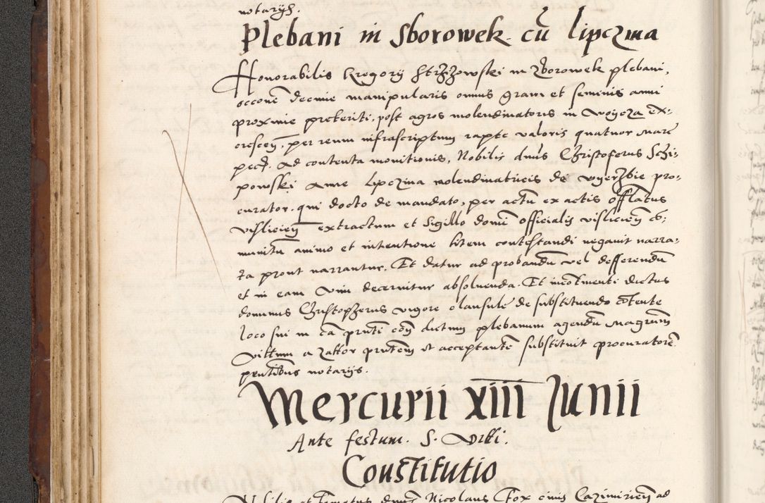 Zdjęcie nr 152 dla obiektu archiwalnego: Acta actorum causarum, sententiarum tam diffinitivarum quam interlocutoriam, obligationum, constitutionum, contractuum etc. coram reverendo patre domino Petro Porembski preposito Oswieczimensi, canonico et officiali Cracoviensi de anno Domini millesimo DºLº quarto, indictione duodecima, pontificatus sanctissimi in Christo patris et domini nostri domini Julii divina providencia papae eius nominis tercii, anno quarto, a die et mense infrasciptis continuantur
