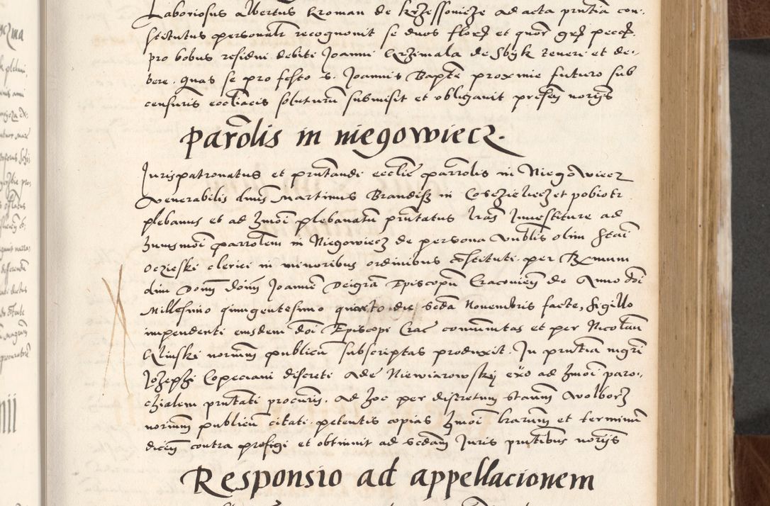 Zdjęcie nr 153 dla obiektu archiwalnego: Acta actorum causarum, sententiarum tam diffinitivarum quam interlocutoriam, obligationum, constitutionum, contractuum etc. coram reverendo patre domino Petro Porembski preposito Oswieczimensi, canonico et officiali Cracoviensi de anno Domini millesimo DºLº quarto, indictione duodecima, pontificatus sanctissimi in Christo patris et domini nostri domini Julii divina providencia papae eius nominis tercii, anno quarto, a die et mense infrasciptis continuantur