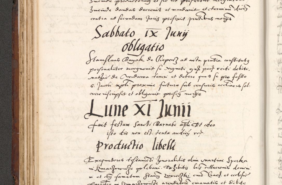 Zdjęcie nr 146 dla obiektu archiwalnego: Acta actorum causarum, sententiarum tam diffinitivarum quam interlocutoriam, obligationum, constitutionum, contractuum etc. coram reverendo patre domino Petro Porembski preposito Oswieczimensi, canonico et officiali Cracoviensi de anno Domini millesimo DºLº quarto, indictione duodecima, pontificatus sanctissimi in Christo patris et domini nostri domini Julii divina providencia papae eius nominis tercii, anno quarto, a die et mense infrasciptis continuantur