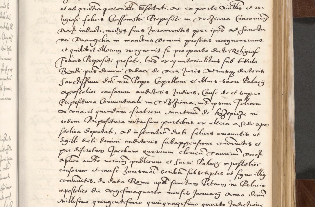 Zdjęcie nr 131 dla obiektu archiwalnego: Acta actorum causarum, sententiarum tam diffinitivarum quam interlocutoriam, obligationum, constitutionum, contractuum etc. coram reverendo patre domino Petro Porembski preposito Oswieczimensi, canonico et officiali Cracoviensi de anno Domini millesimo DºLº quarto, indictione duodecima, pontificatus sanctissimi in Christo patris et domini nostri domini Julii divina providencia papae eius nominis tercii, anno quarto, a die et mense infrasciptis continuantur