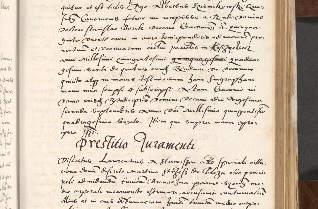 Zdjęcie nr 127 dla obiektu archiwalnego: Acta actorum causarum, sententiarum tam diffinitivarum quam interlocutoriam, obligationum, constitutionum, contractuum etc. coram reverendo patre domino Petro Porembski preposito Oswieczimensi, canonico et officiali Cracoviensi de anno Domini millesimo DºLº quarto, indictione duodecima, pontificatus sanctissimi in Christo patris et domini nostri domini Julii divina providencia papae eius nominis tercii, anno quarto, a die et mense infrasciptis continuantur