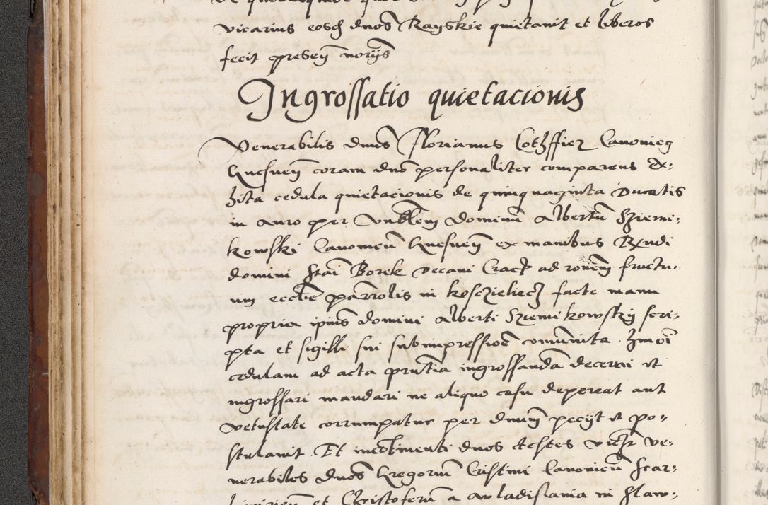 Zdjęcie nr 126 dla obiektu archiwalnego: Acta actorum causarum, sententiarum tam diffinitivarum quam interlocutoriam, obligationum, constitutionum, contractuum etc. coram reverendo patre domino Petro Porembski preposito Oswieczimensi, canonico et officiali Cracoviensi de anno Domini millesimo DºLº quarto, indictione duodecima, pontificatus sanctissimi in Christo patris et domini nostri domini Julii divina providencia papae eius nominis tercii, anno quarto, a die et mense infrasciptis continuantur