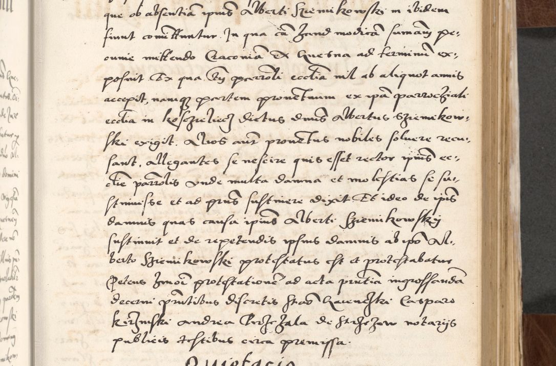 Zdjęcie nr 125 dla obiektu archiwalnego: Acta actorum causarum, sententiarum tam diffinitivarum quam interlocutoriam, obligationum, constitutionum, contractuum etc. coram reverendo patre domino Petro Porembski preposito Oswieczimensi, canonico et officiali Cracoviensi de anno Domini millesimo DºLº quarto, indictione duodecima, pontificatus sanctissimi in Christo patris et domini nostri domini Julii divina providencia papae eius nominis tercii, anno quarto, a die et mense infrasciptis continuantur
