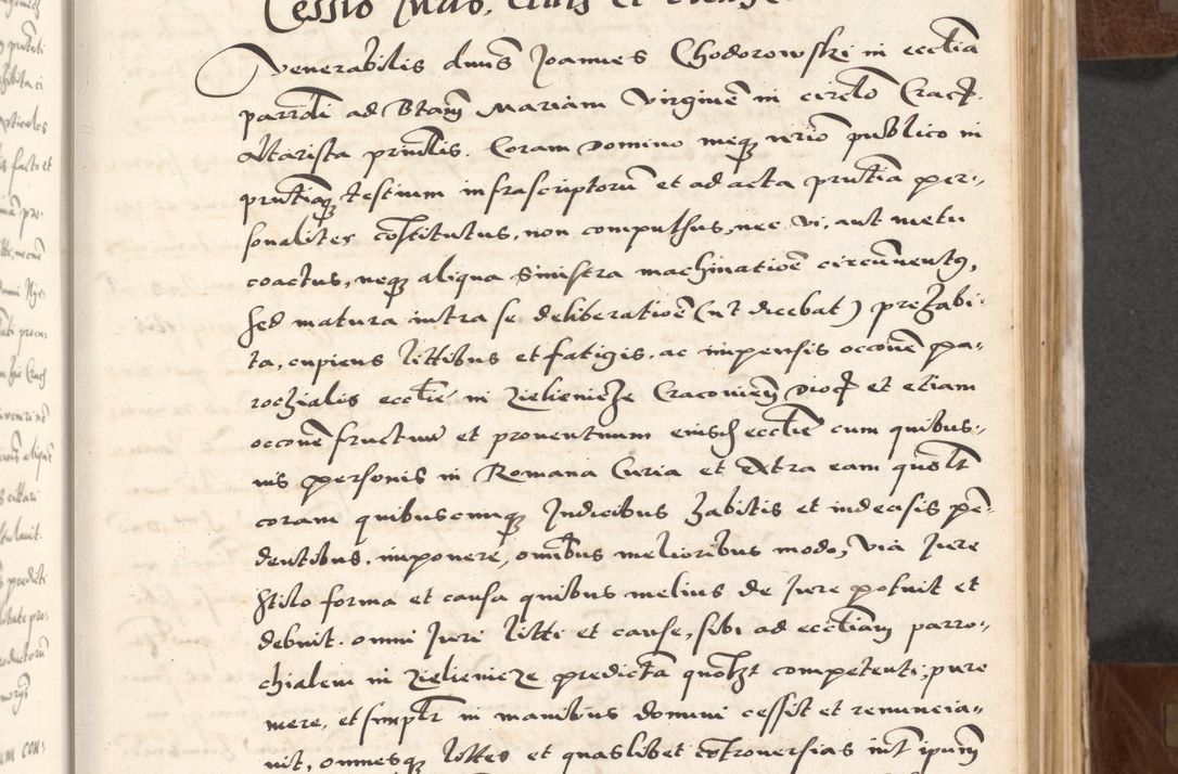 Zdjęcie nr 109 dla obiektu archiwalnego: Acta actorum causarum, sententiarum tam diffinitivarum quam interlocutoriam, obligationum, constitutionum, contractuum etc. coram reverendo patre domino Petro Porembski preposito Oswieczimensi, canonico et officiali Cracoviensi de anno Domini millesimo DºLº quarto, indictione duodecima, pontificatus sanctissimi in Christo patris et domini nostri domini Julii divina providencia papae eius nominis tercii, anno quarto, a die et mense infrasciptis continuantur