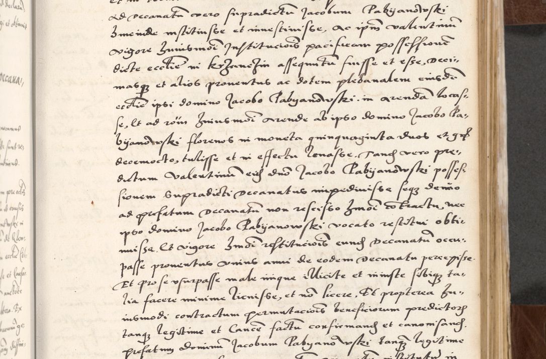 Zdjęcie nr 101 dla obiektu archiwalnego: Acta actorum causarum, sententiarum tam diffinitivarum quam interlocutoriam, obligationum, constitutionum, contractuum etc. coram reverendo patre domino Petro Porembski preposito Oswieczimensi, canonico et officiali Cracoviensi de anno Domini millesimo DºLº quarto, indictione duodecima, pontificatus sanctissimi in Christo patris et domini nostri domini Julii divina providencia papae eius nominis tercii, anno quarto, a die et mense infrasciptis continuantur