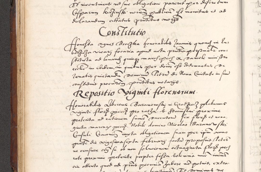 Zdjęcie nr 90 dla obiektu archiwalnego: Acta actorum causarum, sententiarum tam diffinitivarum quam interlocutoriam, obligationum, constitutionum, contractuum etc. coram reverendo patre domino Petro Porembski preposito Oswieczimensi, canonico et officiali Cracoviensi de anno Domini millesimo DºLº quarto, indictione duodecima, pontificatus sanctissimi in Christo patris et domini nostri domini Julii divina providencia papae eius nominis tercii, anno quarto, a die et mense infrasciptis continuantur