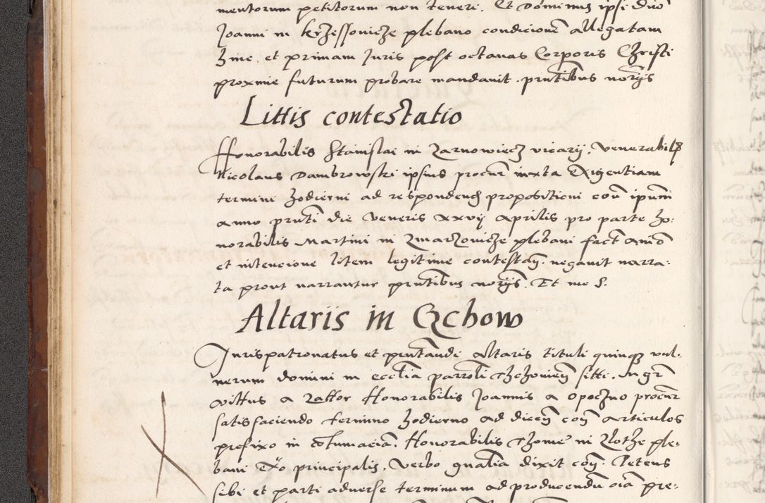 Zdjęcie nr 82 dla obiektu archiwalnego: Acta actorum causarum, sententiarum tam diffinitivarum quam interlocutoriam, obligationum, constitutionum, contractuum etc. coram reverendo patre domino Petro Porembski preposito Oswieczimensi, canonico et officiali Cracoviensi de anno Domini millesimo DºLº quarto, indictione duodecima, pontificatus sanctissimi in Christo patris et domini nostri domini Julii divina providencia papae eius nominis tercii, anno quarto, a die et mense infrasciptis continuantur