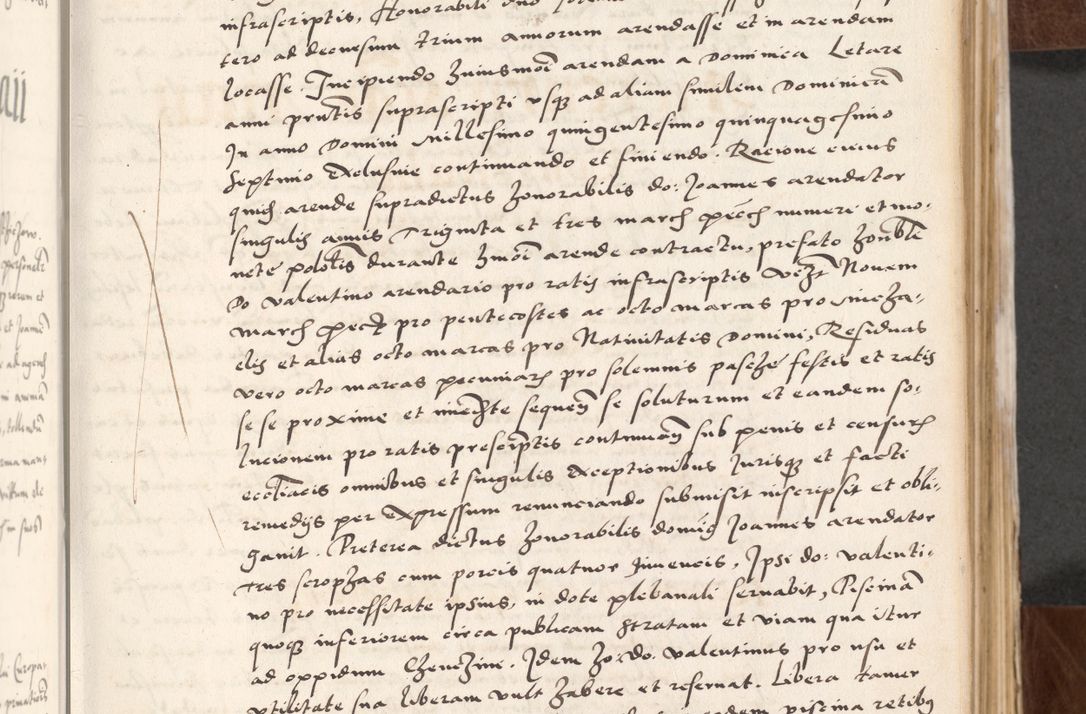 Zdjęcie nr 77 dla obiektu archiwalnego: Acta actorum causarum, sententiarum tam diffinitivarum quam interlocutoriam, obligationum, constitutionum, contractuum etc. coram reverendo patre domino Petro Porembski preposito Oswieczimensi, canonico et officiali Cracoviensi de anno Domini millesimo DºLº quarto, indictione duodecima, pontificatus sanctissimi in Christo patris et domini nostri domini Julii divina providencia papae eius nominis tercii, anno quarto, a die et mense infrasciptis continuantur