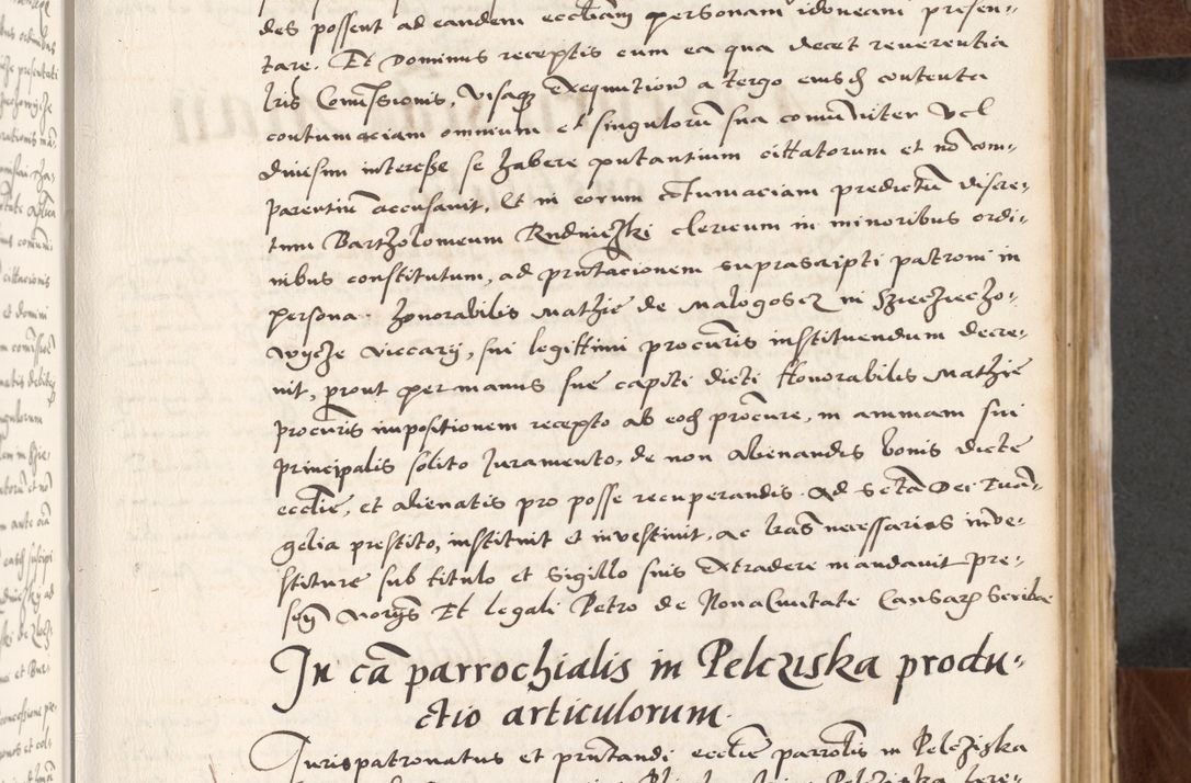 Zdjęcie nr 75 dla obiektu archiwalnego: Acta actorum causarum, sententiarum tam diffinitivarum quam interlocutoriam, obligationum, constitutionum, contractuum etc. coram reverendo patre domino Petro Porembski preposito Oswieczimensi, canonico et officiali Cracoviensi de anno Domini millesimo DºLº quarto, indictione duodecima, pontificatus sanctissimi in Christo patris et domini nostri domini Julii divina providencia papae eius nominis tercii, anno quarto, a die et mense infrasciptis continuantur