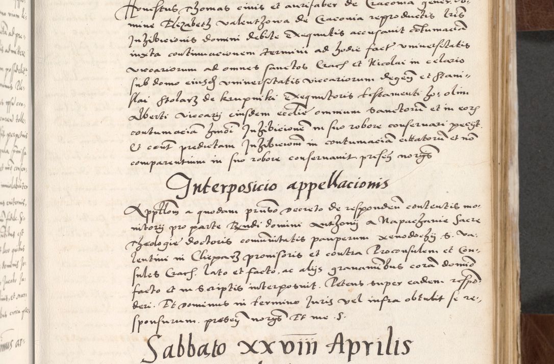 Zdjęcie nr 71 dla obiektu archiwalnego: Acta actorum causarum, sententiarum tam diffinitivarum quam interlocutoriam, obligationum, constitutionum, contractuum etc. coram reverendo patre domino Petro Porembski preposito Oswieczimensi, canonico et officiali Cracoviensi de anno Domini millesimo DºLº quarto, indictione duodecima, pontificatus sanctissimi in Christo patris et domini nostri domini Julii divina providencia papae eius nominis tercii, anno quarto, a die et mense infrasciptis continuantur