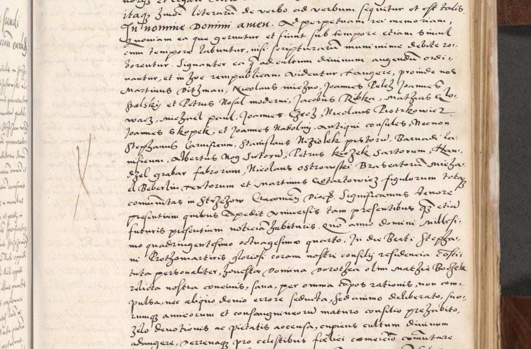 Zdjęcie nr 67 dla obiektu archiwalnego: Acta actorum causarum, sententiarum tam diffinitivarum quam interlocutoriam, obligationum, constitutionum, contractuum etc. coram reverendo patre domino Petro Porembski preposito Oswieczimensi, canonico et officiali Cracoviensi de anno Domini millesimo DºLº quarto, indictione duodecima, pontificatus sanctissimi in Christo patris et domini nostri domini Julii divina providencia papae eius nominis tercii, anno quarto, a die et mense infrasciptis continuantur