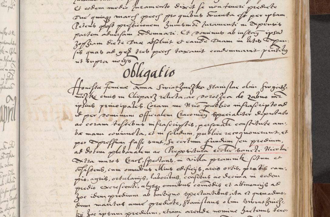 Zdjęcie nr 57 dla obiektu archiwalnego: Acta actorum causarum, sententiarum tam diffinitivarum quam interlocutoriam, obligationum, constitutionum, contractuum etc. coram reverendo patre domino Petro Porembski preposito Oswieczimensi, canonico et officiali Cracoviensi de anno Domini millesimo DºLº quarto, indictione duodecima, pontificatus sanctissimi in Christo patris et domini nostri domini Julii divina providencia papae eius nominis tercii, anno quarto, a die et mense infrasciptis continuantur