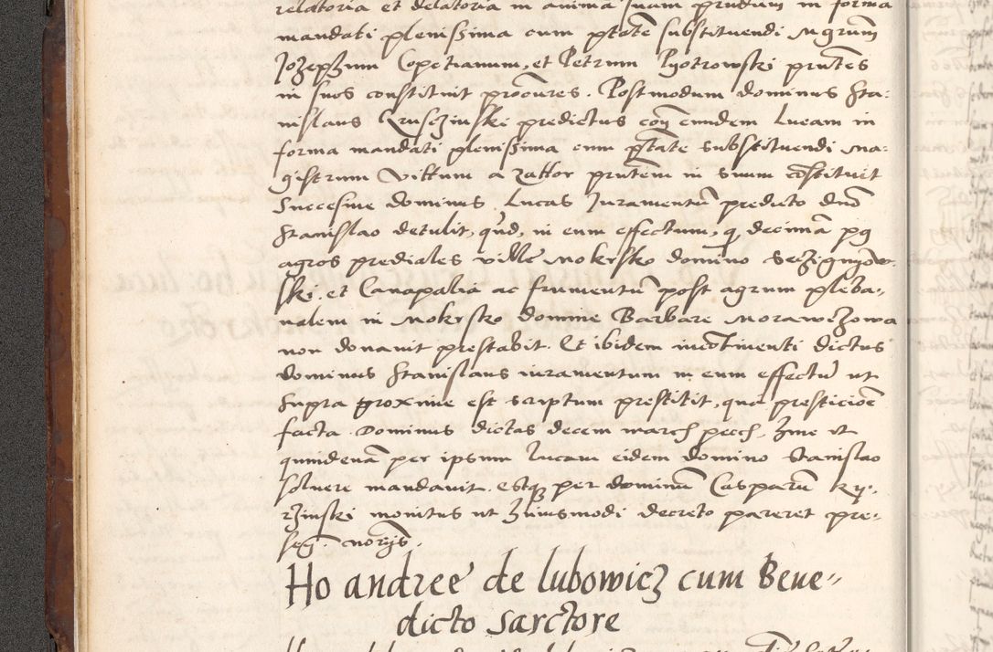 Zdjęcie nr 38 dla obiektu archiwalnego: Acta actorum causarum, sententiarum tam diffinitivarum quam interlocutoriam, obligationum, constitutionum, contractuum etc. coram reverendo patre domino Petro Porembski preposito Oswieczimensi, canonico et officiali Cracoviensi de anno Domini millesimo DºLº quarto, indictione duodecima, pontificatus sanctissimi in Christo patris et domini nostri domini Julii divina providencia papae eius nominis tercii, anno quarto, a die et mense infrasciptis continuantur