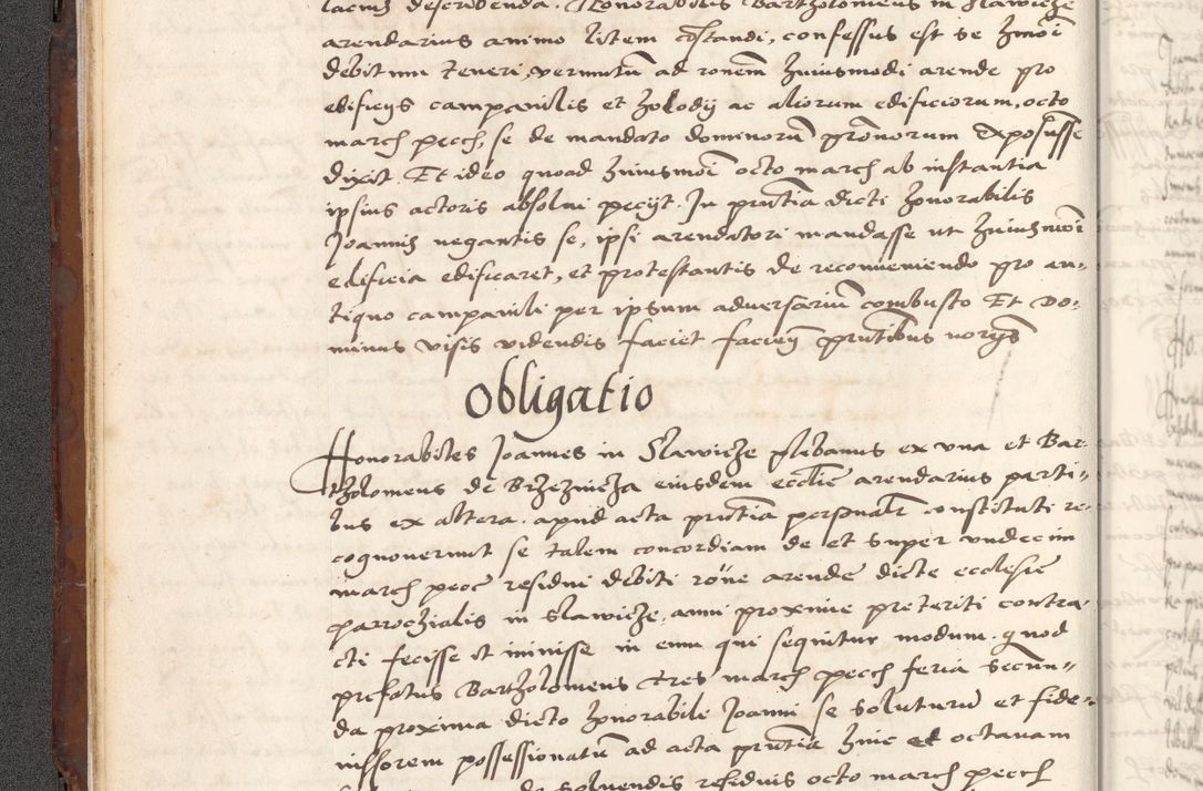 Zdjęcie nr 34 dla obiektu archiwalnego: Acta actorum causarum, sententiarum tam diffinitivarum quam interlocutoriam, obligationum, constitutionum, contractuum etc. coram reverendo patre domino Petro Porembski preposito Oswieczimensi, canonico et officiali Cracoviensi de anno Domini millesimo DºLº quarto, indictione duodecima, pontificatus sanctissimi in Christo patris et domini nostri domini Julii divina providencia papae eius nominis tercii, anno quarto, a die et mense infrasciptis continuantur