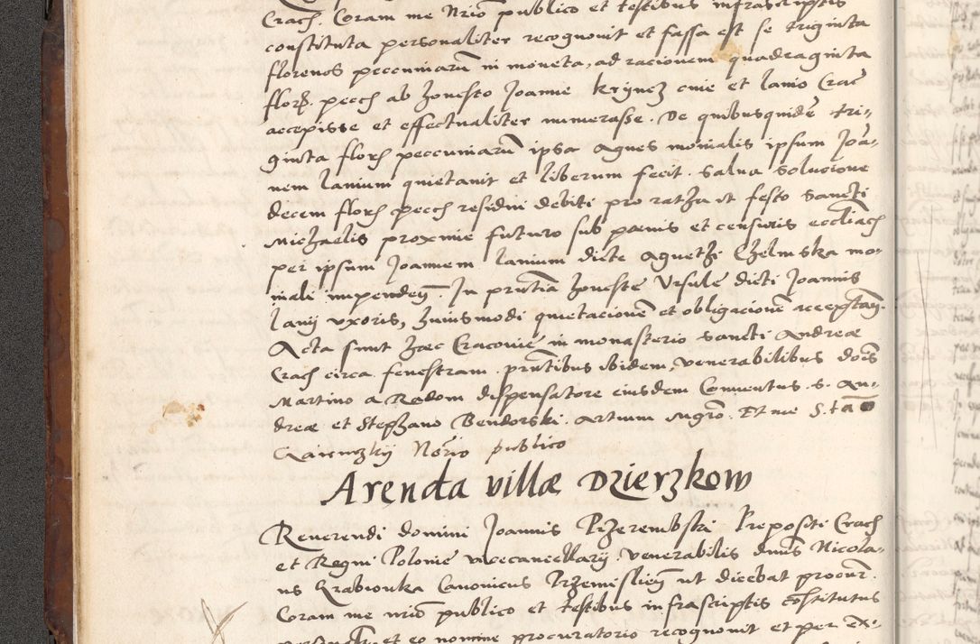 Zdjęcie nr 32 dla obiektu archiwalnego: Acta actorum causarum, sententiarum tam diffinitivarum quam interlocutoriam, obligationum, constitutionum, contractuum etc. coram reverendo patre domino Petro Porembski preposito Oswieczimensi, canonico et officiali Cracoviensi de anno Domini millesimo DºLº quarto, indictione duodecima, pontificatus sanctissimi in Christo patris et domini nostri domini Julii divina providencia papae eius nominis tercii, anno quarto, a die et mense infrasciptis continuantur