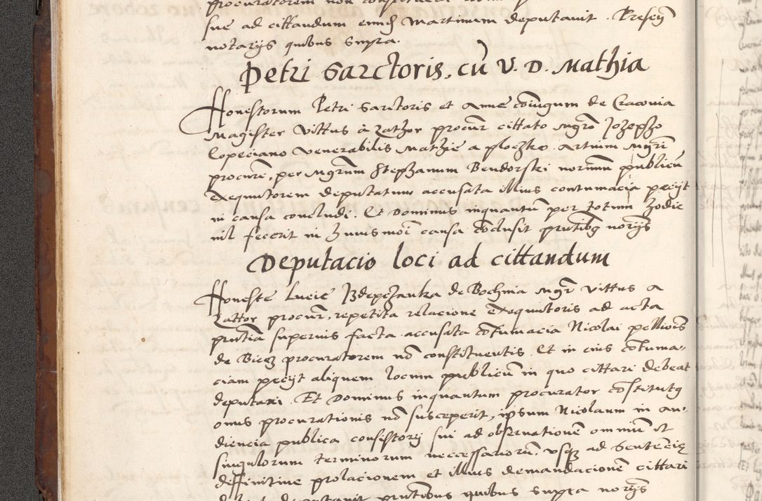 Zdjęcie nr 30 dla obiektu archiwalnego: Acta actorum causarum, sententiarum tam diffinitivarum quam interlocutoriam, obligationum, constitutionum, contractuum etc. coram reverendo patre domino Petro Porembski preposito Oswieczimensi, canonico et officiali Cracoviensi de anno Domini millesimo DºLº quarto, indictione duodecima, pontificatus sanctissimi in Christo patris et domini nostri domini Julii divina providencia papae eius nominis tercii, anno quarto, a die et mense infrasciptis continuantur