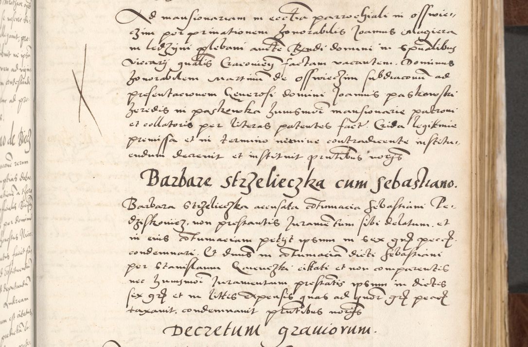 Zdjęcie nr 25 dla obiektu archiwalnego: Acta actorum causarum, sententiarum tam diffinitivarum quam interlocutoriam, obligationum, constitutionum, contractuum etc. coram reverendo patre domino Petro Porembski preposito Oswieczimensi, canonico et officiali Cracoviensi de anno Domini millesimo DºLº quarto, indictione duodecima, pontificatus sanctissimi in Christo patris et domini nostri domini Julii divina providencia papae eius nominis tercii, anno quarto, a die et mense infrasciptis continuantur