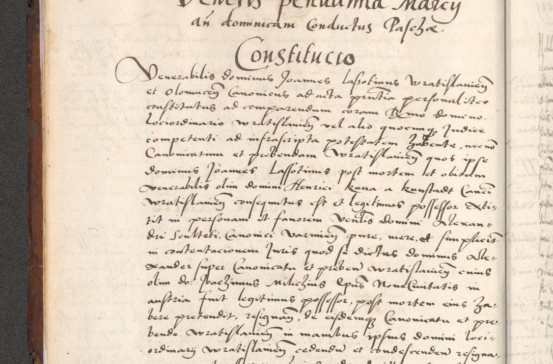 Zdjęcie nr 18 dla obiektu archiwalnego: Acta actorum causarum, sententiarum tam diffinitivarum quam interlocutoriam, obligationum, constitutionum, contractuum etc. coram reverendo patre domino Petro Porembski preposito Oswieczimensi, canonico et officiali Cracoviensi de anno Domini millesimo DºLº quarto, indictione duodecima, pontificatus sanctissimi in Christo patris et domini nostri domini Julii divina providencia papae eius nominis tercii, anno quarto, a die et mense infrasciptis continuantur