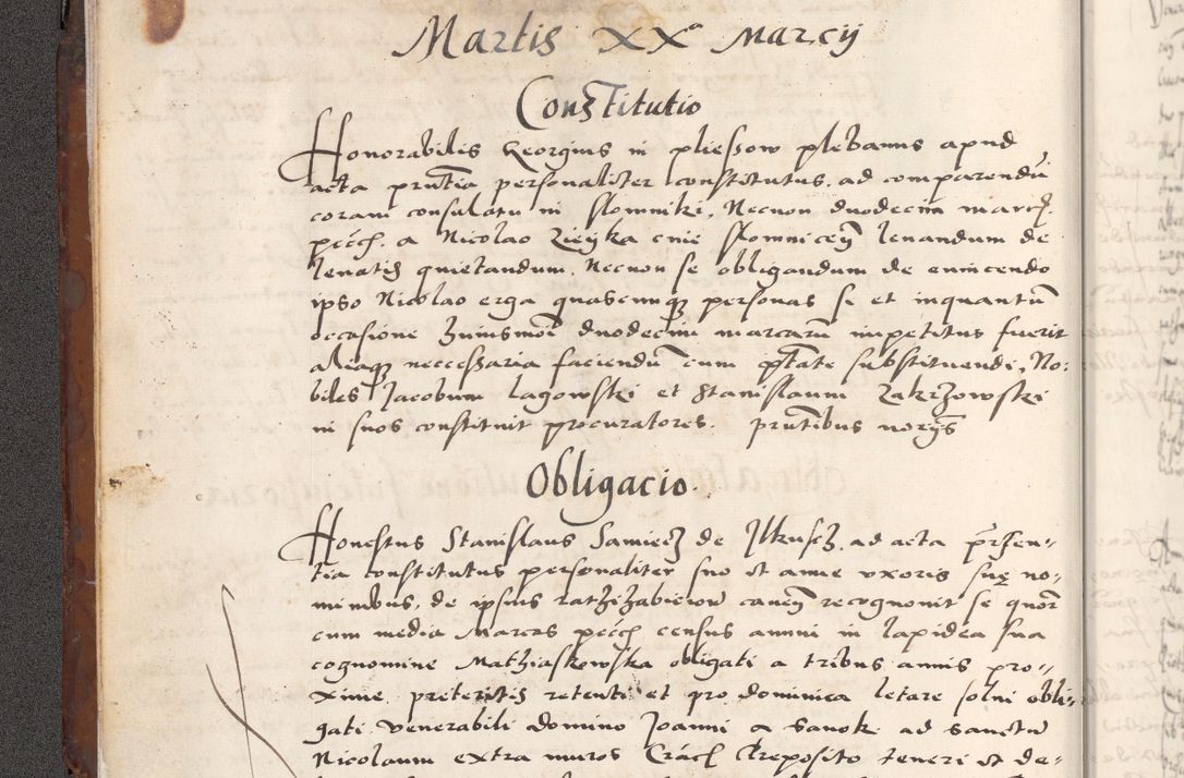 Zdjęcie nr 12 dla obiektu archiwalnego: Acta actorum causarum, sententiarum tam diffinitivarum quam interlocutoriam, obligationum, constitutionum, contractuum etc. coram reverendo patre domino Petro Porembski preposito Oswieczimensi, canonico et officiali Cracoviensi de anno Domini millesimo DºLº quarto, indictione duodecima, pontificatus sanctissimi in Christo patris et domini nostri domini Julii divina providencia papae eius nominis tercii, anno quarto, a die et mense infrasciptis continuantur