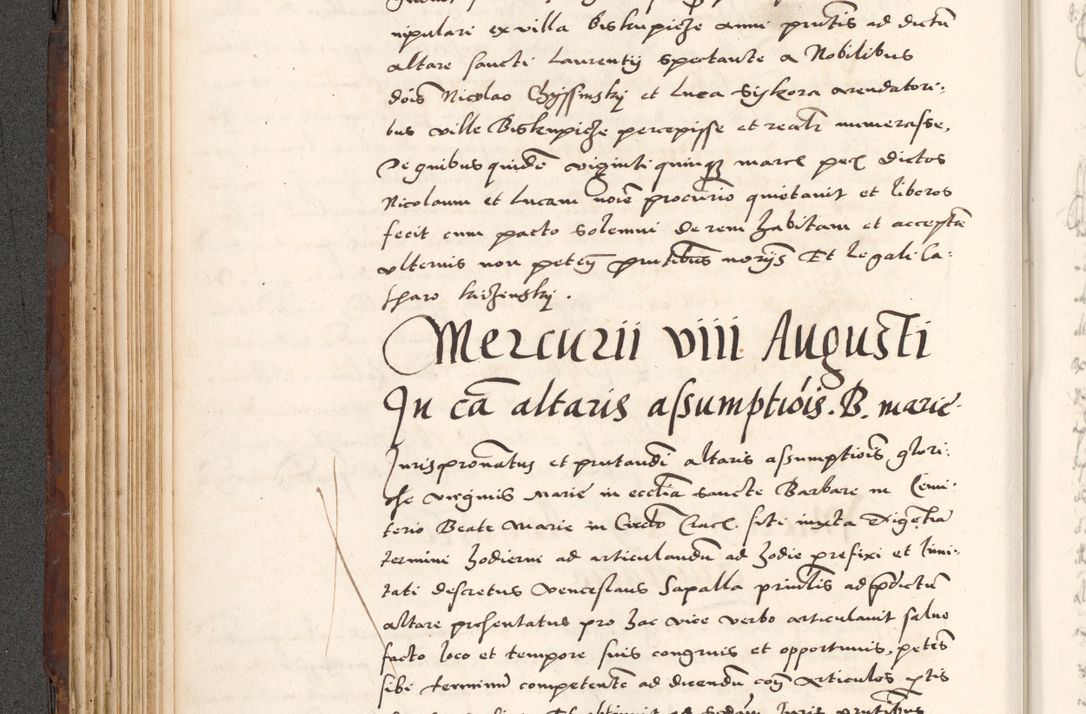 Zdjęcie nr 210 dla obiektu archiwalnego: Acta actorum causarum, sententiarum tam diffinitivarum quam interlocutoriam, obligationum, constitutionum, contractuum etc. coram reverendo patre domino Petro Porembski preposito Oswieczimensi, canonico et officiali Cracoviensi de anno Domini millesimo DºLº quarto, indictione duodecima, pontificatus sanctissimi in Christo patris et domini nostri domini Julii divina providencia papae eius nominis tercii, anno quarto, a die et mense infrasciptis continuantur