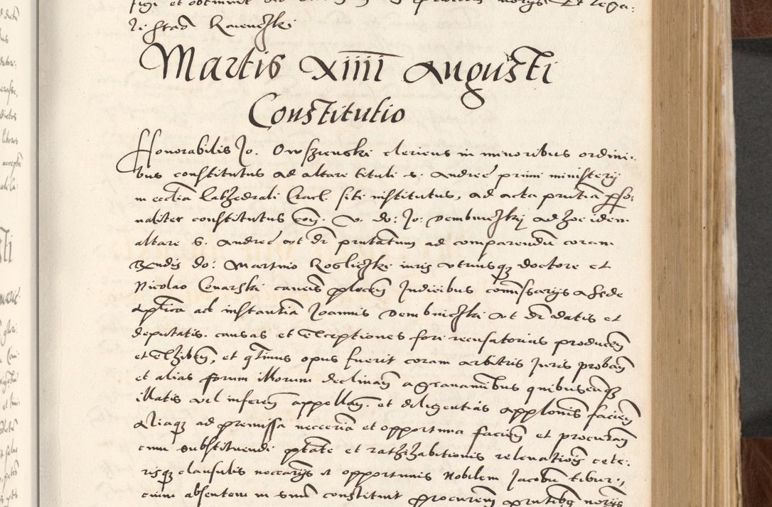 Zdjęcie nr 211 dla obiektu archiwalnego: Acta actorum causarum, sententiarum tam diffinitivarum quam interlocutoriam, obligationum, constitutionum, contractuum etc. coram reverendo patre domino Petro Porembski preposito Oswieczimensi, canonico et officiali Cracoviensi de anno Domini millesimo DºLº quarto, indictione duodecima, pontificatus sanctissimi in Christo patris et domini nostri domini Julii divina providencia papae eius nominis tercii, anno quarto, a die et mense infrasciptis continuantur