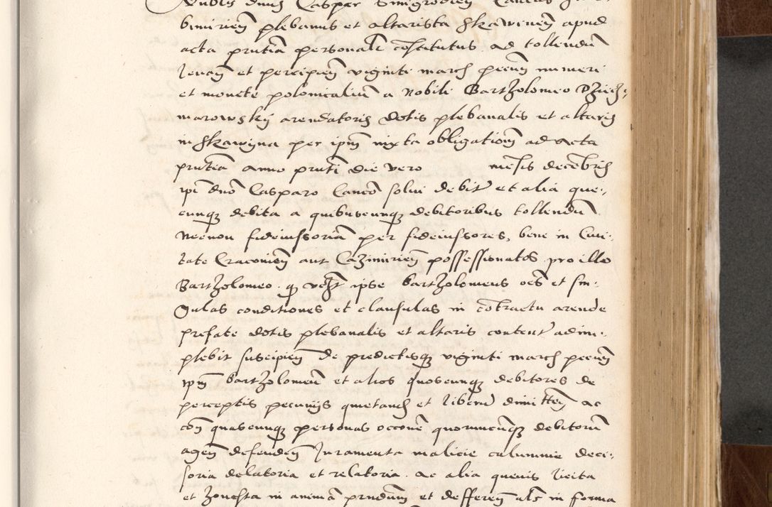 Zdjęcie nr 405 dla obiektu archiwalnego: Acta actorum causarum, sententiarum tam diffinitivarum quam interlocutoriam, obligationum, constitutionum, contractuum etc. coram reverendo patre domino Petro Porembski preposito Oswieczimensi, canonico et officiali Cracoviensi de anno Domini millesimo DºLº quarto, indictione duodecima, pontificatus sanctissimi in Christo patris et domini nostri domini Julii divina providencia papae eius nominis tercii, anno quarto, a die et mense infrasciptis continuantur