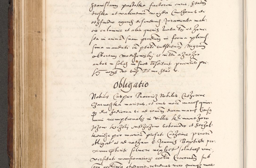 Zdjęcie nr 406 dla obiektu archiwalnego: Acta actorum causarum, sententiarum tam diffinitivarum quam interlocutoriam, obligationum, constitutionum, contractuum etc. coram reverendo patre domino Petro Porembski preposito Oswieczimensi, canonico et officiali Cracoviensi de anno Domini millesimo DºLº quarto, indictione duodecima, pontificatus sanctissimi in Christo patris et domini nostri domini Julii divina providencia papae eius nominis tercii, anno quarto, a die et mense infrasciptis continuantur