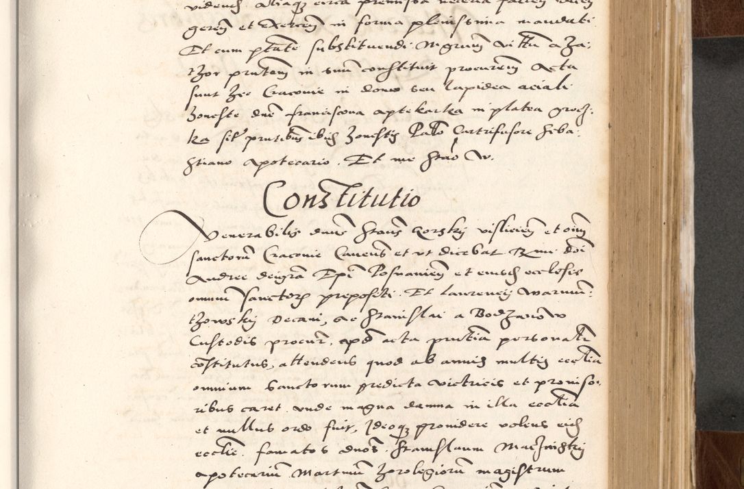 Zdjęcie nr 403 dla obiektu archiwalnego: Acta actorum causarum, sententiarum tam diffinitivarum quam interlocutoriam, obligationum, constitutionum, contractuum etc. coram reverendo patre domino Petro Porembski preposito Oswieczimensi, canonico et officiali Cracoviensi de anno Domini millesimo DºLº quarto, indictione duodecima, pontificatus sanctissimi in Christo patris et domini nostri domini Julii divina providencia papae eius nominis tercii, anno quarto, a die et mense infrasciptis continuantur